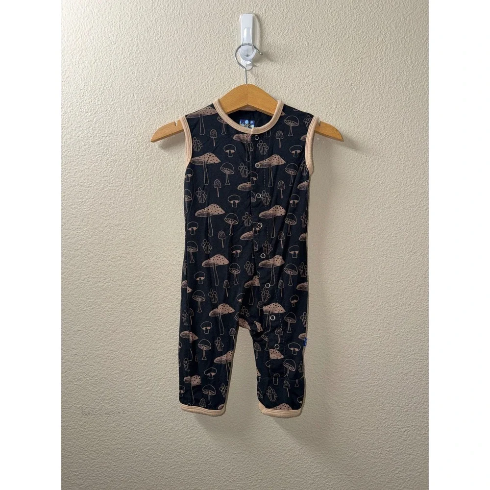 Kids KicKee Pants Bamboo Mushroom One Piece Size 3-6 Months